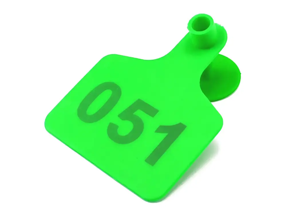 EAR TAGS - LARGE - NUMBERED - GREEN - PALVET