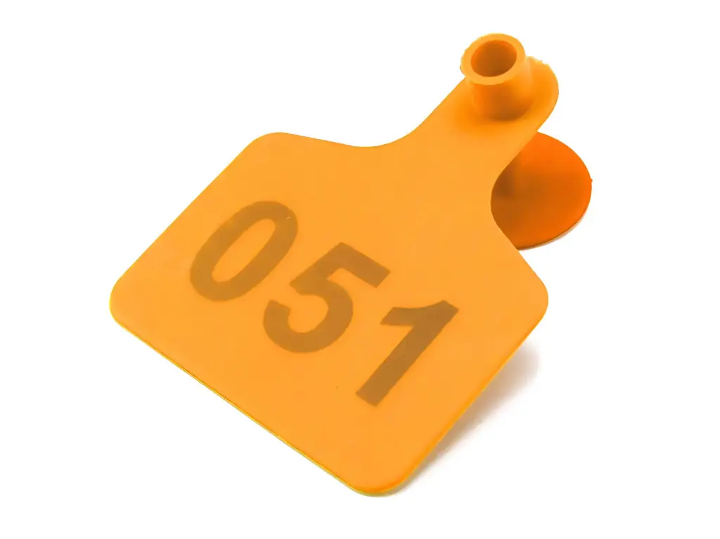 EAR TAGS - LARGE - NUMBERED - ORANGE - PALVET