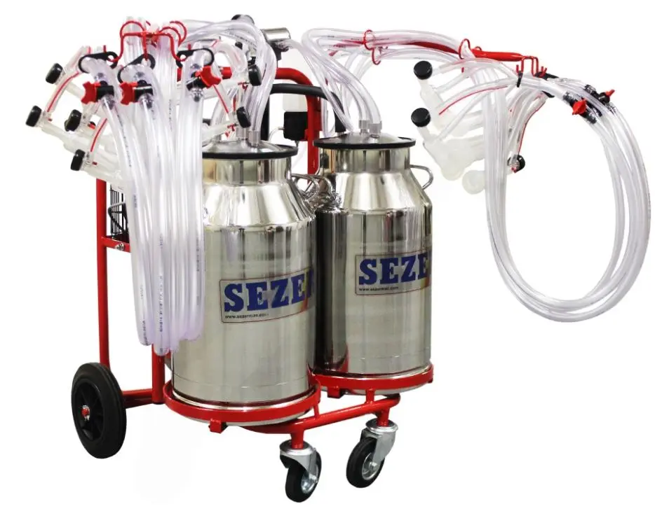 MILKING MACHINE - ALUMINUM BUCKET - PLS 6/2 - FOR GOAT