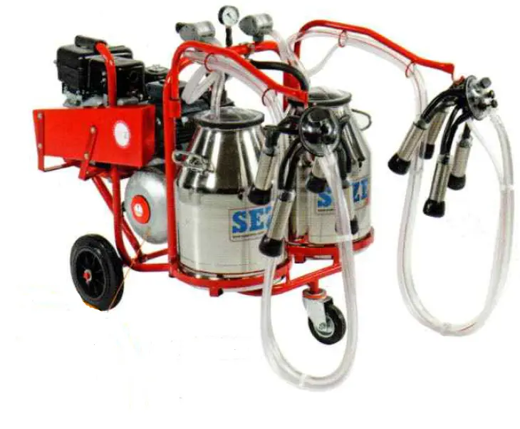 MILKING MACHINE - S/S BUCKET - GAS ENGINE -  PLS 2.EXP