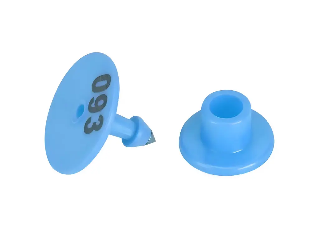 EAR TAGS - ROUND - NUMBERED - BLUE