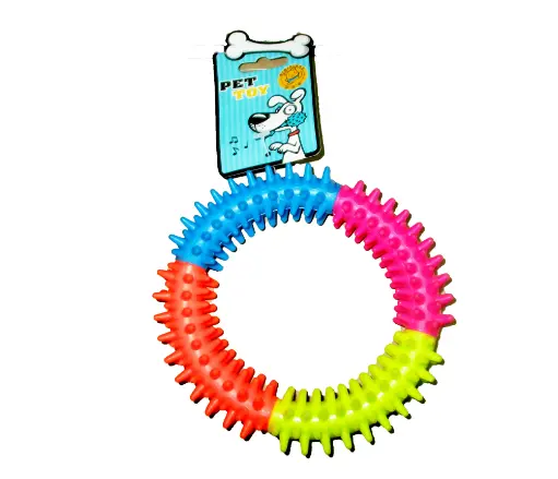 DOG TOY - SPIKY RING BALLS