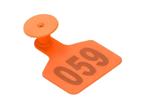 EAR TAGS - MEDIUM - NUMBERED - ORANGE - PALVET