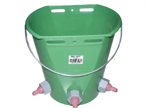 [FEEDING BUCKET WITH SCREW SMALL TEAT] FEEDING BUCKET WITH 3 TEATS - SMALL