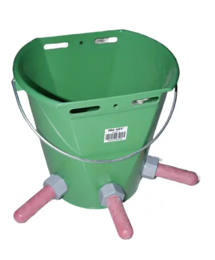 [FEEDING BUCKET WITH SCREW LARGE TEAT] FEEDING BUCKET WITH 3 TEATS - LARGE